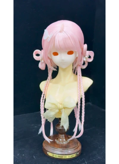 ドール用ウィッグ  089 高温絲  ブラック ピンク グレー ブルー ブラウン パープル ゴールド イエロー ホワイト YOSD/MSD/SDサイズ用 BJD用