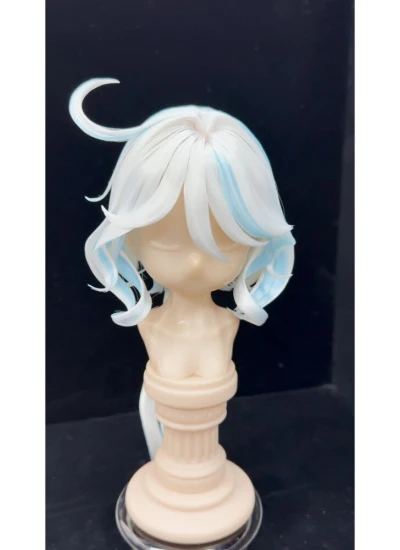 ドール用ウィッグ  Fufu 高温絲  ブルー*ホワイト YOSD/MSD/小顔SD/SD/Blytheサイズ用 BJD用
