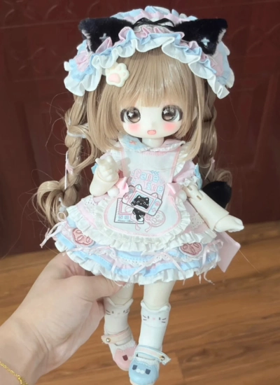 ドール用衣装セット ピンク*ブルー 【眠羊星】三挿六/六挿六サイズ用 球体関節人形用 BJD
