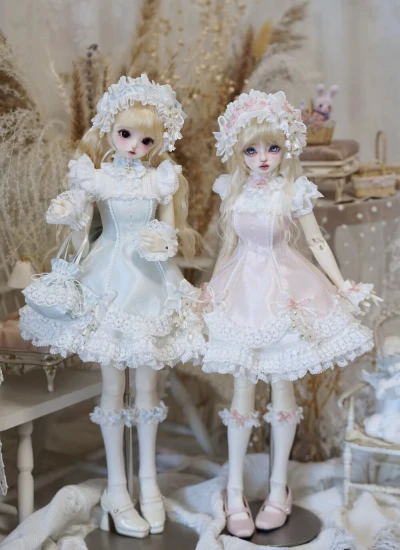 ドール用服 フルセット JadeShine*夢色鈴蘭 ピンク ブルー パープル 女の子用 MSD人形用 球体関節人形用 BJD用