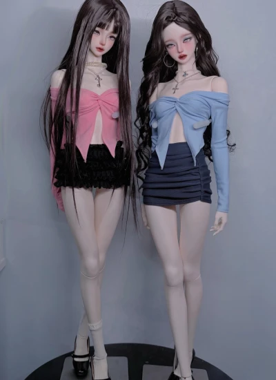 ドール用服 トップス スカート ワインレッド コーヒー色 ホワイト ピンク ブルー グレー ブラック 女の子用 MSD/AS60cmサイズ人形用 球体関節人形用 BJD用
