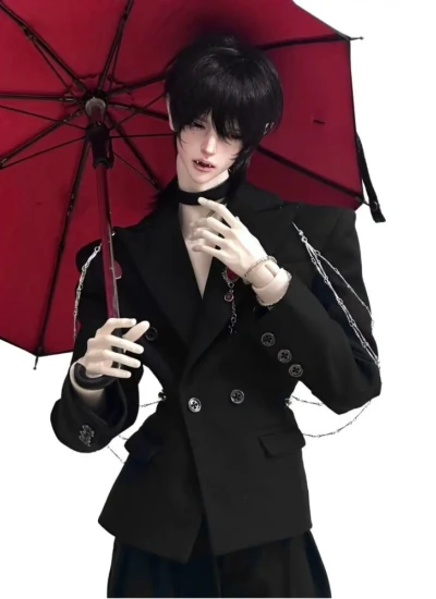 BJD Clothes [Night Glow] Backless Suit Jacket Pants Set for 75cm 77cm Size Ball Jointed Doll