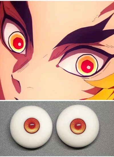 ドール用アイ 樹脂+石膏アイレッド【GM6】 8mm/10mm/12mm/14mm/16mm/18mm BJD