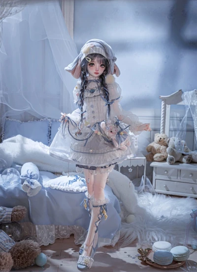 期間限定 ドール用服 衣装セット 「枕辺私語シリーズ・枕星小象 Pillow Star Elephant」 洛娜体 Lornabody用 1/4サイズ人形用 女の子用 球体関節人形 BJD