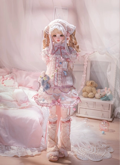 期間限定 ドール用服 衣装セット 「枕辺私語シリーズ・軟兔眠歌 Soft Rabbit Lullaby」 洛娜体 Lornabody用 1/4サイズ人形用 女の子用 球体関節人形 BJD