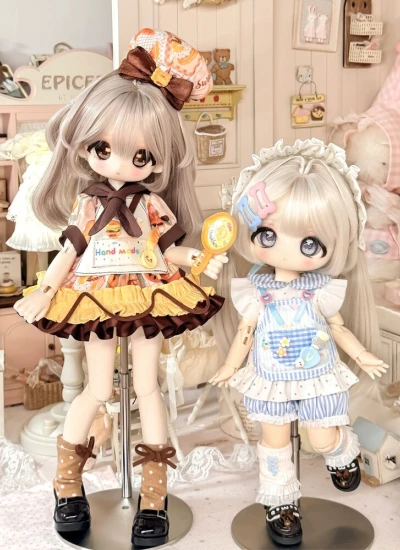 ドール用服 YOSDサイズ 三挿六サイズ人形用 イエロー ブルー 女の子用 球体関節人形用 BJD用