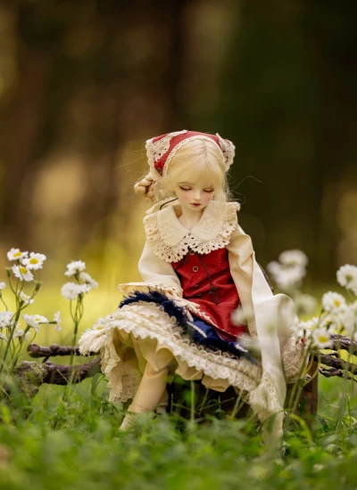 ドール用服《赤苹野信》《拾野の苹》衣装セット ベージュ*レッド マッスルMSD/MSD/大MSDサイズ人形用 球体関節人形用 BJD用