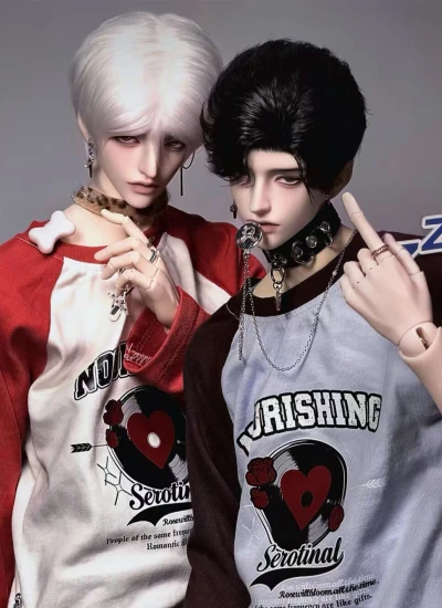 ドール用服 シャツ グレー ブルー レッド ホワイト 大MSD/マッスルMSD/75cmサイズ人形用 球体関節人形用 BJD用