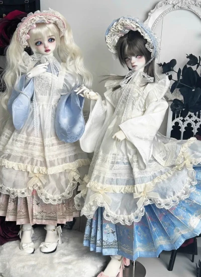 ドール用洋服 【風花令シリーズ】ピンク ブルー イエロー ホワイト  Azone/Kumako/MSD/YOSD/サイズ人形用 BJD  【奥菲利亚】