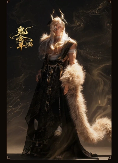 BJD Clothes Ghost Golden Sheep A Jie Outfit 77cm Size Ball-jointed Doll