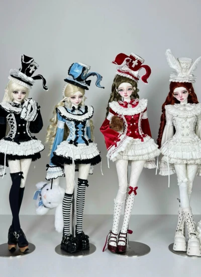 ドール用洋服 【匣中兎偶】レッド ホワイト ブルー ブラック  大MSDサイズ人形用 BJD