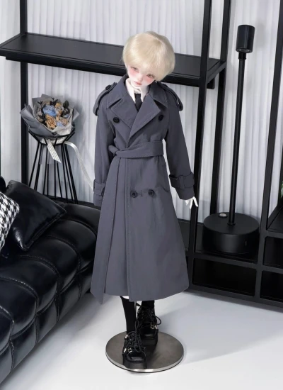 ドール用服 コート グレー ブラック ベージュ 77/ID75/70/73/マッスルMSD/大MSDサイズ人形用 BJD用