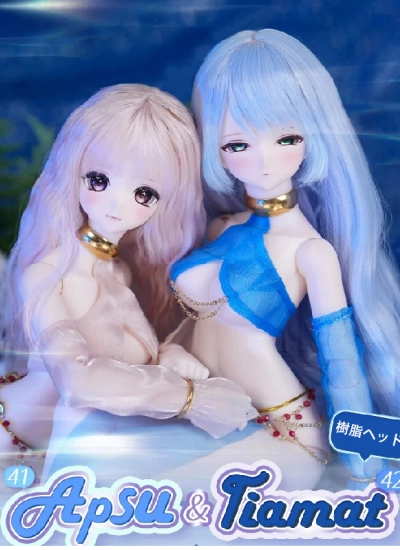 【期間限定】ドールヘッド【apsu41&tiamat42】樹脂ヘッド 1/4サイズボディ用 球体関節人形用 BJD用