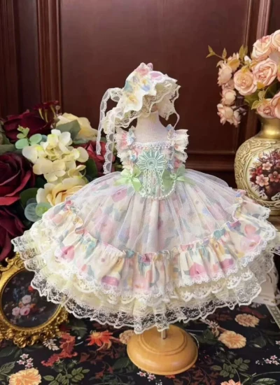 ドール用服 洋服 ワンピース 髪飾り付き 女の子用 15cm/20cm/40cm/Blythe/YOSD/MSD/SDサイズ人形用