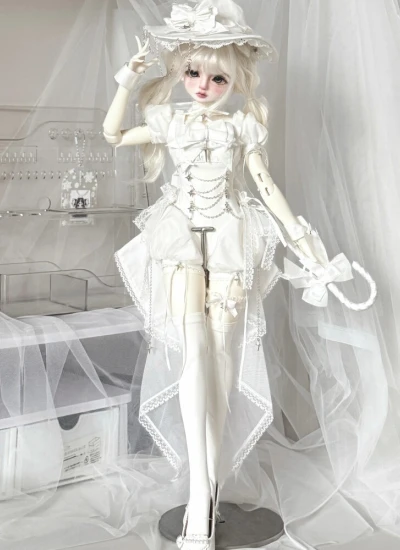 ドール用服 洋服【無瑕の誓約】 ホワイト MSD/大MSD/YOSDサイズ人形用 BJD【ySash】