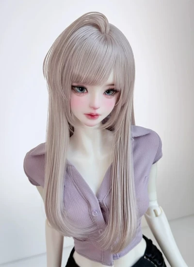 BJD ドール用ウィッグ  ゴールド レッド シルバー ホワイト ブラウン パープル ピンク ブラック ピンク  SD/MSDサイズ人形用 清禾