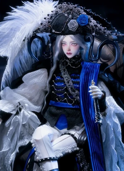 【公式顔メイク付き】ドールフルセット 蓝屿 Sapphire 1/4サイズ 男の子 球体関節人形 BJD