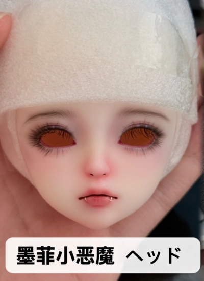 即納 BJDドールヘッド 小悪魔·墨菲(MOFEI) 顔メイク済1/4サイズ用 42cm 女の子 球体関節人形