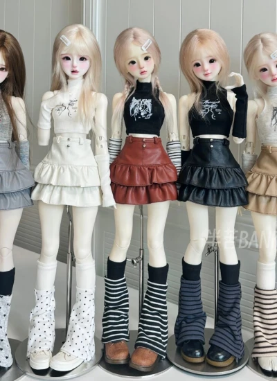 ドール用服 衣装セット ブラック ホワイト グレー ブラウン ベージュ OB24/YOSD/1/5/MSD/SDサイズ人形用 女の子用 BJD用