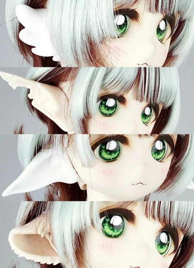 ドール用パーツ 耳パーツ エルフ耳 妖精 レジン 樹脂 1/3 SDサイズ人形用 BJD用 球体関節人形用