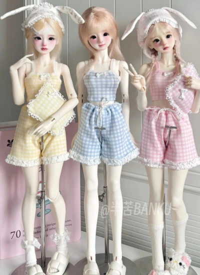 ドール用服 衣装セット ピンク イエロー ホワイト グレー ブルー OB24/YOSD/1/5/MSD/SDサイズ人形用 女の子用 BJD用