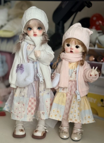 ドール用服 衣装セット ホワイト ピンク MSD/1/5/YOSDサイズ人形用 BJDDOLL