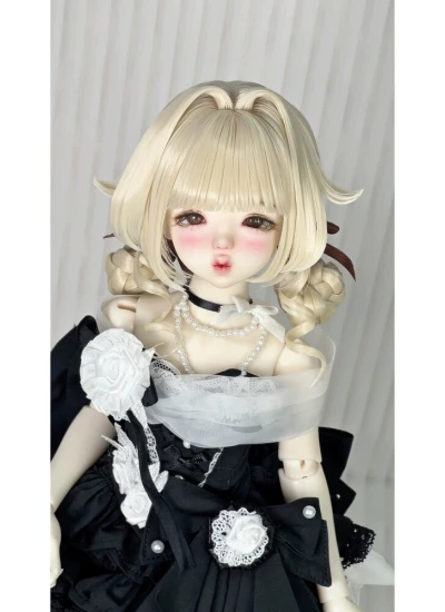ドール用ウィッグ 101 ブラック ピンク グレー ブルー ブラウン パープル ゴールド イエロー ホワイト ミント SD/MSD/YOSDサイズ用 BJD用