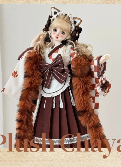 BJDドール用服 【暖絨レストラン】ブラウン MSDサイズ人形用
