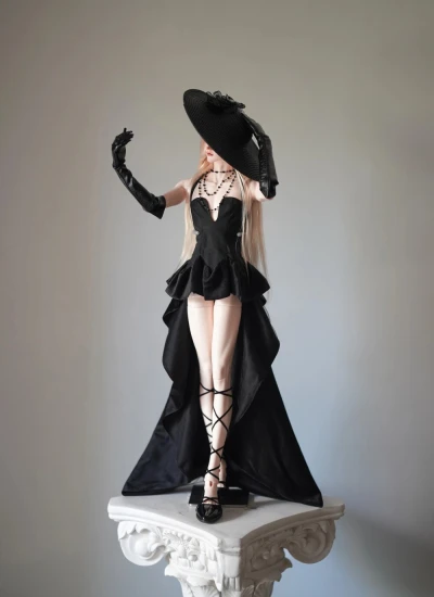 ドール服 ドレス ブラック 73/75cmサイズ用 球体関節人形 BJD