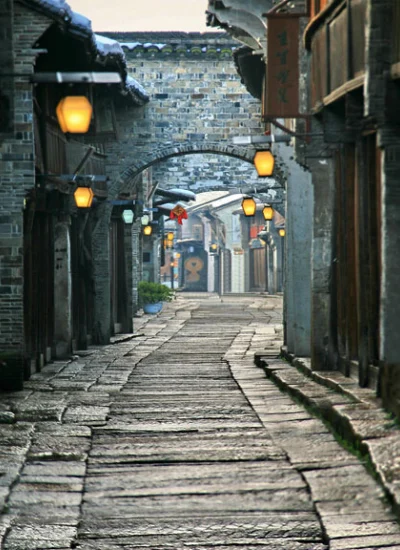 人形アイテム 人形用撮影背景の布 田舎の細道 y4558