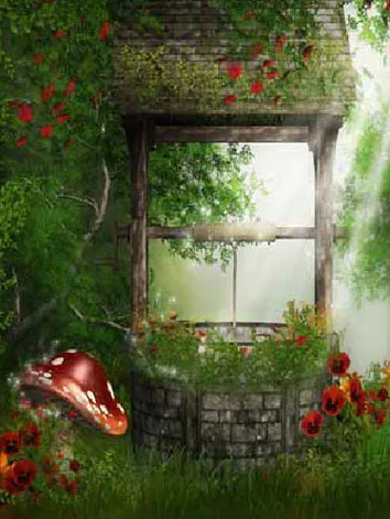 人形アイテム 人形用撮影背景の幕 7142 田園小屋