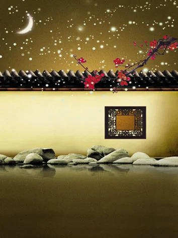 人形アイテム 人形用撮影背景の布 雪が降るの夜景 y4599