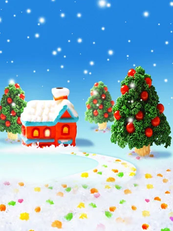 人形アイテム 人形用撮影背景の布 クリスマス y3078