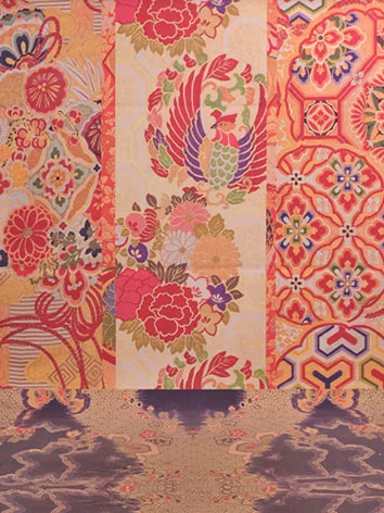 人形アイテム 人形用撮影背景の布 花柄の壁紙　y4749