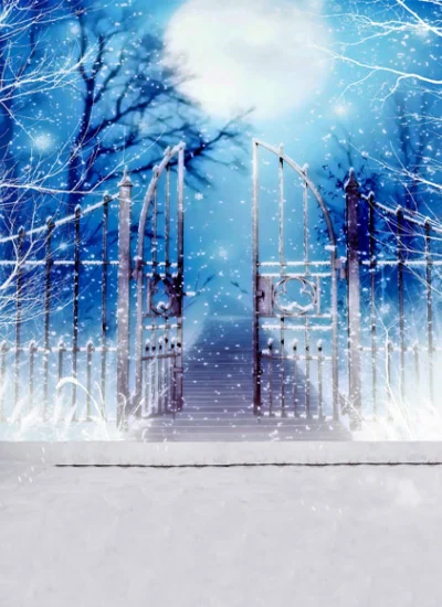 人形アイテム 人形用撮影背景の布 ブルー色 y5868 空の月