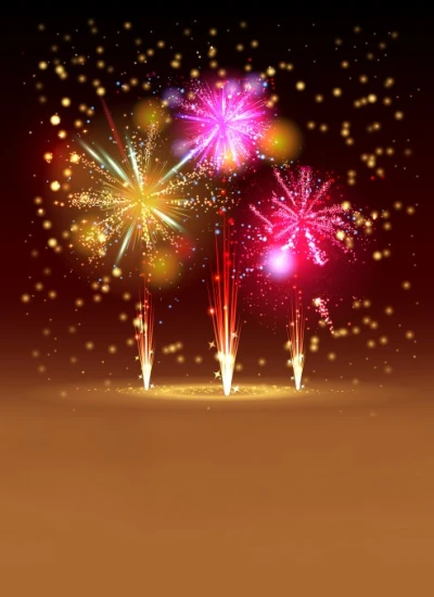 人形アイテム 人形用撮影背景の布 　花火　w091