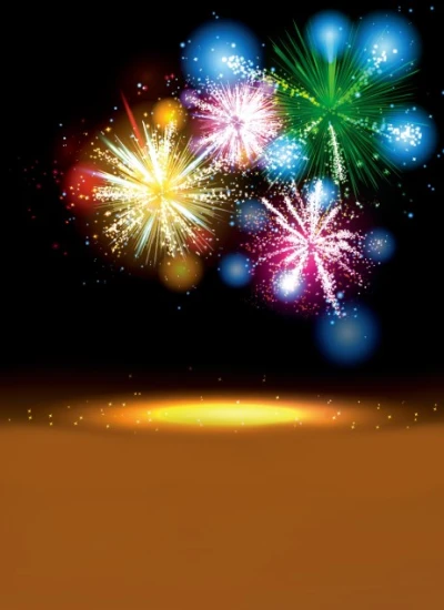 人形アイテム 人形用撮影背景の布 　花火　多彩　w092