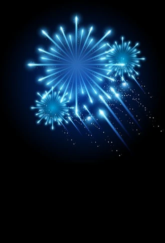 人形アイテム 人形用撮影背景の布 　花火　青色　w094