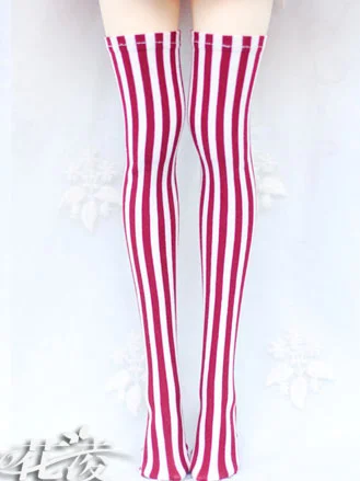 ドール服 70cm/SD/MSD/YSDサイズ人形用 ニ―ソックス　ネイビー/赤色あり