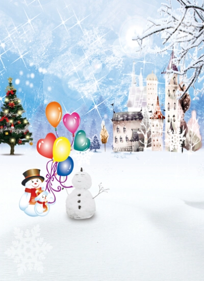 人形アイテム 人形用撮影背景の幕　y5951　クリスマス