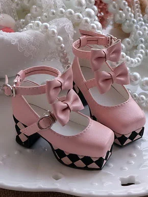 ドール靴 MSD/DSDサイズ人形通用 ピンク/赤/黒/ブラウン/白/ブルー/ベージュ色あり