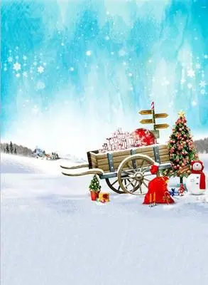 人形アイテム 人形用撮影背景の幕 y6040 寒いクリスマス