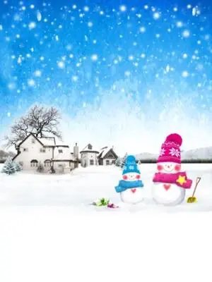 人形アイテム 人形用撮影背景の幕 y6045 大雪降ってる