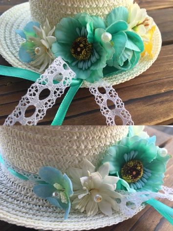 ドール用 SD/DD/MSDサイズ用 麦わら帽子 花付き 春夏