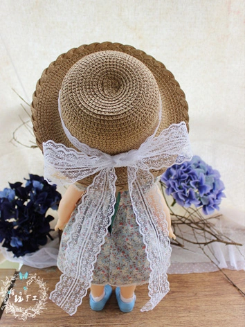 ドール用 SDサイズ用 麦わら帽子 リボン有り 春夏