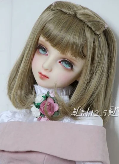 ドール用ウィッグ 高温糸 NO67-2 SD/小顔SD/YSDサイズ人形用 亜麻色/金色あり