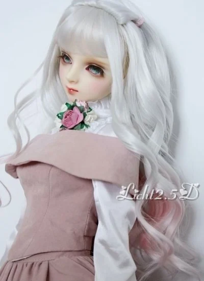 ドール用ウィッグ 高温糸 NO54-2 SD/MSD/YSDサイズ人形用 シルバー/金色あり