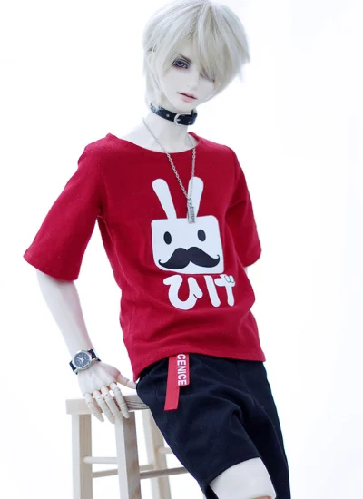 ドール用Ｔシャツ 70cm/SD/MSDサイズ人形用 赤色