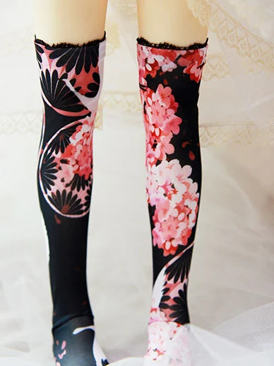 ドール靴下 ストッキング SD/MDDサイズ人形通用 黒色/赤色/紫色あり