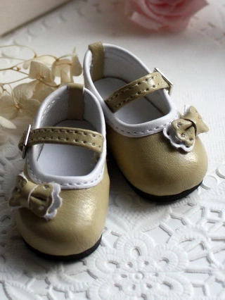 ドール靴 1/6サイズ人形用お靴 ベージュ ローファー・シューズ